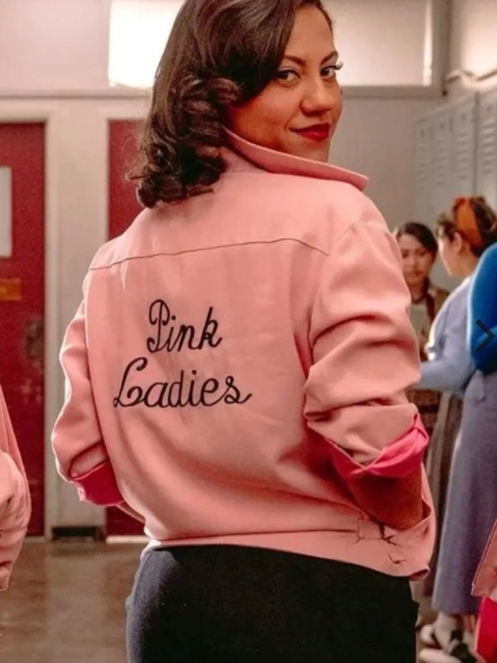 Grease inspired Pink Ladies Denim Jacket - Classic Button-Front - Picture 8 of 8